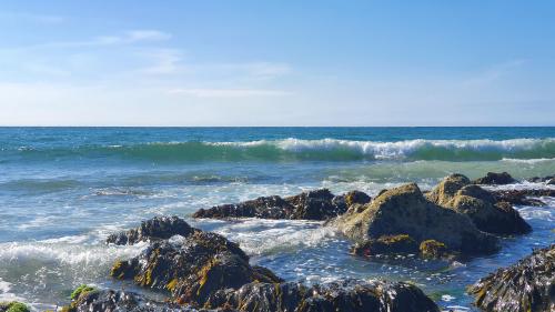 Whistling Sands Beach, Wales.