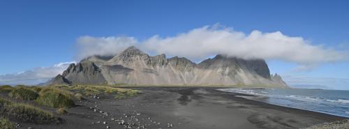 Vestrahorn mountain + Brunnhorn mountain, aka Batman mountain in Iceland