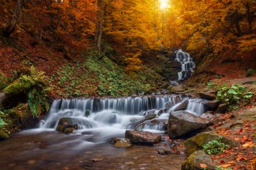 Waterfall Shypit, Zakarpatska oblast, Ukraine