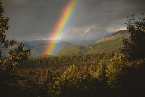 A summer rain shower in Alaska