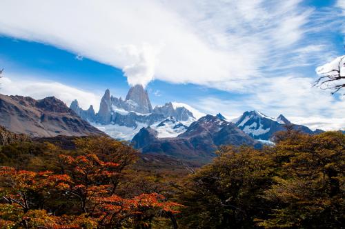 Cloud forming off the top of Fitz Roy, Argentina