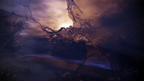 water splash sunset