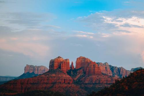 Sunset light shining on Cathedral Rock, Arizona  @itk.jpeg