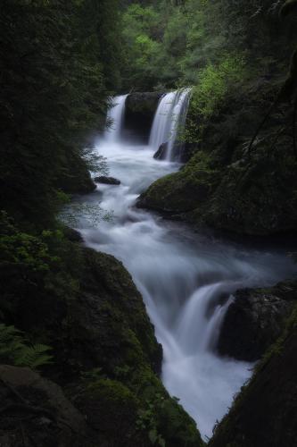 Beautiful waterfall in the Columbia River Gorge, Washington