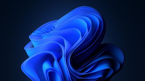 Windows 11 Abstract Dark Blue Bloom