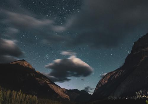 Night sky in Yoho National Park, British Columbia, Canada