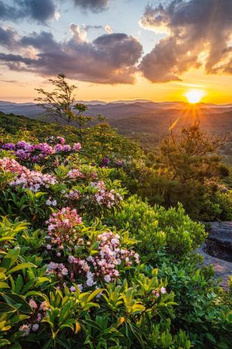 Sunset over the Blue Ridge Mountains of North Carolina