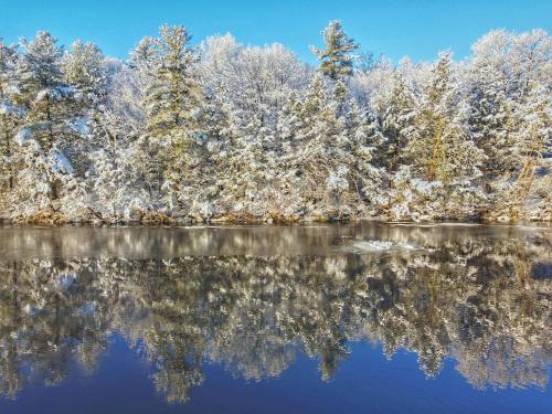 Snowy Morning on the River - New Hampshire