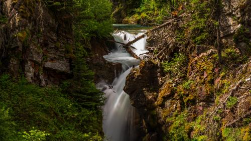 Hidden Waterfall in Glacier NP, Montana