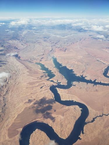 Colorado River, winding through the desert southwest