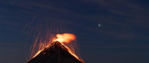 Acatenango volcano in Guatemala