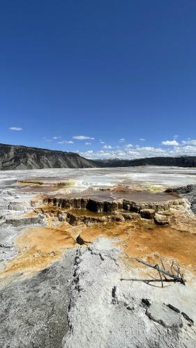 View from Mammoth Hot Springs, Yellowstone National Park, Wyoming, USA