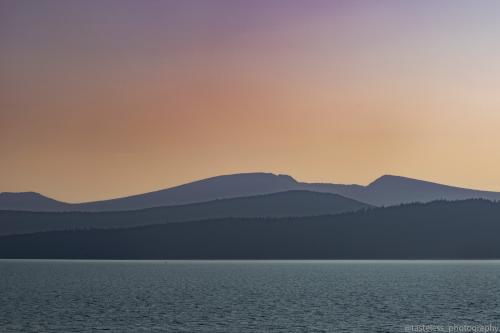 Klamath Lake at sunset