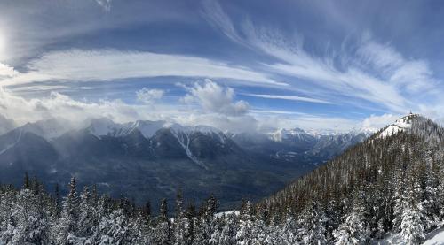 I couldn’t find a background I liked that worked for my 49” monitor so I took one my self. Banff, AB Canada