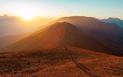 Jafferau, Bardonecchia, Italy. Sunset
