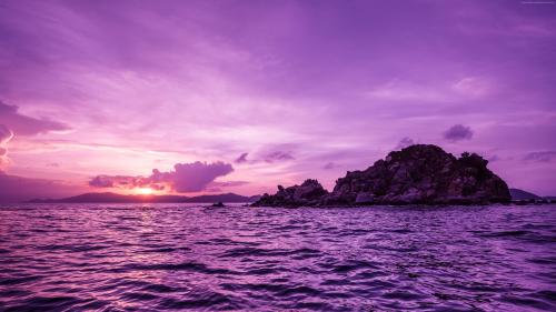 Pelican Island Sunset Purple