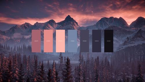 Horizon Zero Dawn color palette