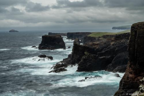 Stormy day at the edge of the world!! Cliffs of Eshaness, Shetland Mainland, Scotland