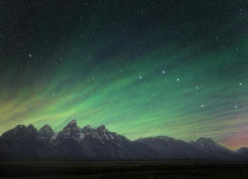 The true colors of the night sky with no light pollution. Grand Teton National Park, WY