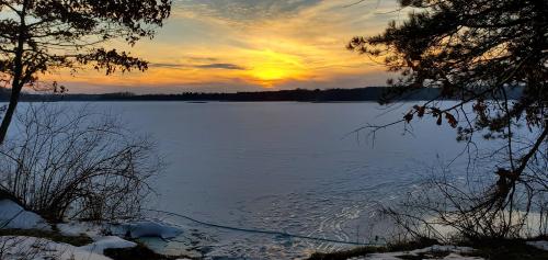 Winter sunset  Akron Ohio