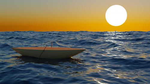 Ocean Sunset in Blender