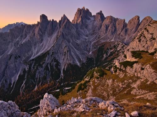 An intimidating wall of spikes, Dolomites, Italy