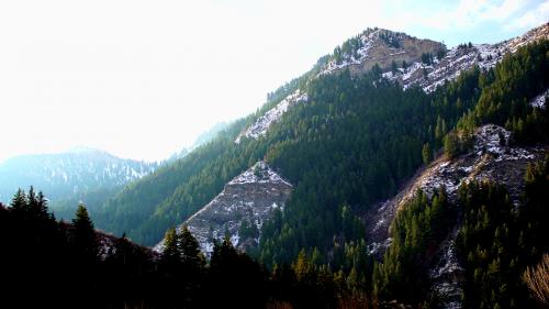 Beautiful view near Bridal Veil Falls, Utah.