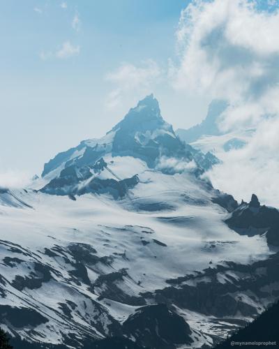 Little Tahoma Peak, one of Mount Rainier's more prominent satellite peaks.