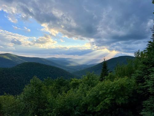 Sunset in the Spruceton Valley from Hunter Mountain, Catskills, NY,