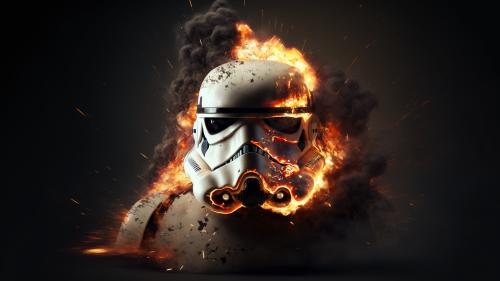 Stormtrooper on Fire