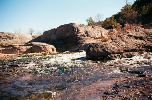 Stream outlet at Pedernales Falls, Texas []