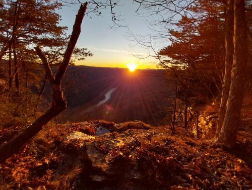 Sunset in New River Gorge National Park and Preserve