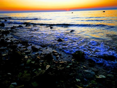 Sunset over Adriatic sea in Croatia