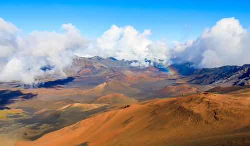 Rainbow at the top of Haleakala, Hawaii