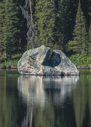 Jenny Lake Rock ,Grand Teton National Park Lake, WY  IG: Joegoodz