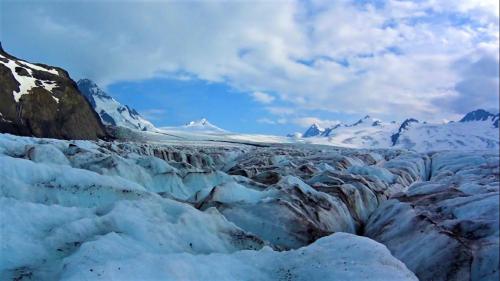 View from on top of a Glacier, Alaska.  [1366X768]