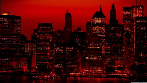 Red Sky At Night New York City Wallpaper