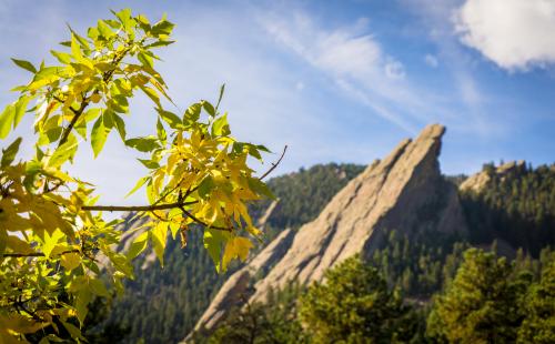 Fall in Boulder, Boulder's 3rd Flatiron, Boulder, Colorado.