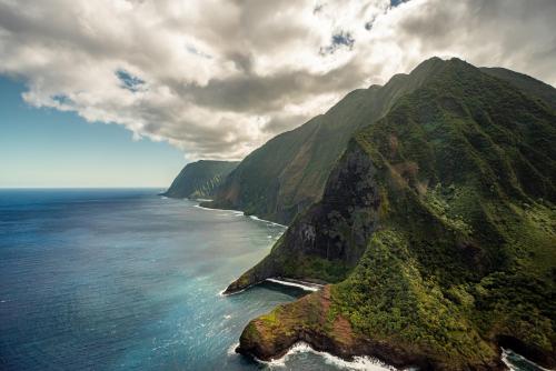 The sea cliffs of Moloka’i Hawaii