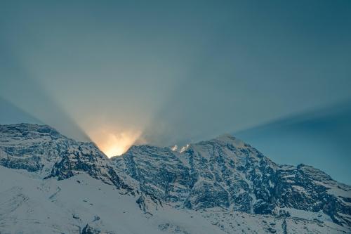 Eruption of light, Himalayas, Nepal.