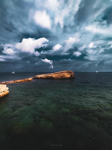 Dark beach, Spartia, Kefalonia, Greece