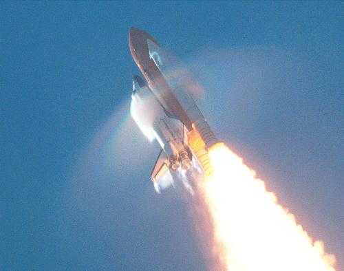 Liftoff of Space Shuttle Atlantis on September 8, 2000 from Florida, USA.