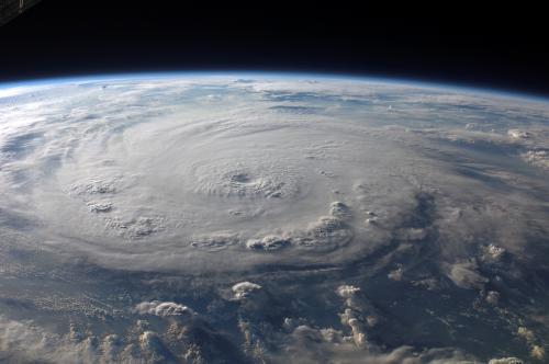 Hurricane Felix over the Caribbean Sea, photographed on September 3, 2007 from the International Space Station.