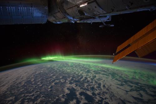 Stars, Earth, and the Aurora Australis photographed on March 10, 2012 from the International Space Station.