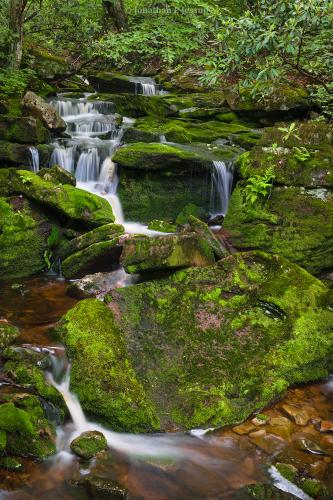 A mossy cascading creek, WV USA