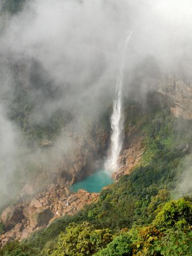 "Shower for Gods" Nohkalikai Falls, Meghalaya, India