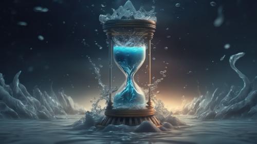 Frozen Hourglass On The Icy Wallpaper