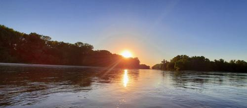 Sunset on the Arkansas River south of Wichita, KS