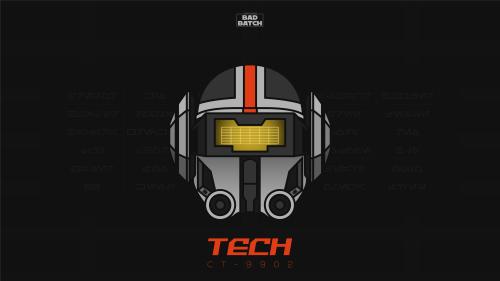 Tech's helmet from Bad Batch