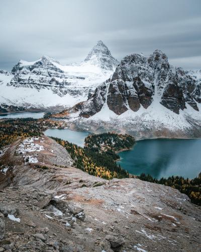 Mount Assiniboin, Sunburst Peak, and the Nublet, Assiniboine Provincial Park